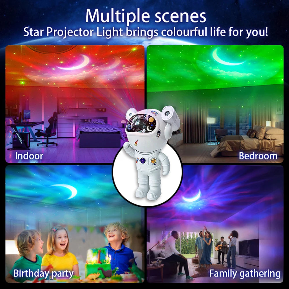 Astronaut Standing Galaxy Projector