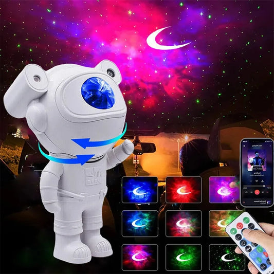 Astronaut Standing Galaxy Projector